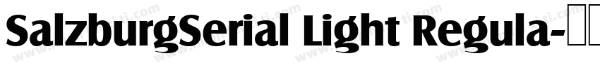 SalzburgSerial Light Regula字体转换